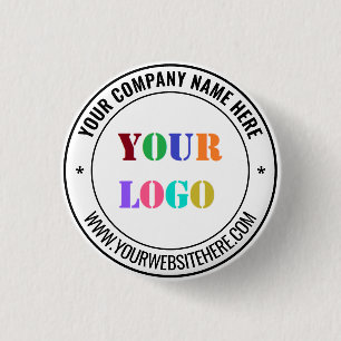 Uw Bedrijfs Promotieknop Voorbeeld Ronde Button 3,2 Cm