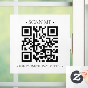 Uw bedrijfs-QR-code Raamsticker
