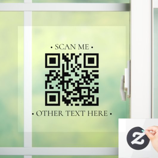 Uw bedrijfs-QR-code Raamsticker (Huis)