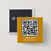 Uw bedrijfs QR-code Vierkante Button 5,1 Cm (Voorkant /achterkant)