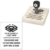 Uw bedrijfslogo  Adres Rubberstempel (Gestempeld)