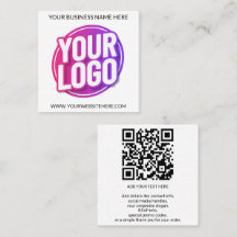 Uw bedrijfslogo en QR-code & tekst