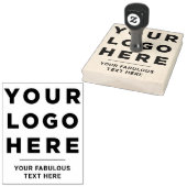 Uw bedrijfslogo en tekst op maat rubberstempel (Gestempeld)