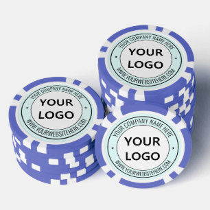 Uw bedrijfslogo en tekst zakelijke pokerchips