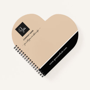 Uw bedrijfslogo & Handgemaakt door uw bedrijfsnaam Notitieboek