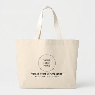 Uw bedrijfslogo hier QR-code dubbelzijdig afdrukke Grote Tote Bag
