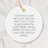 Uw bedrijfslogo Iridiscerende holografische hangta Bedankjes Labels (Achterkant)