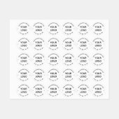 Uw bedrijfslogo labels voorbeeld aangepaste tekst (Vel)