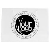 Uw bedrijfslogo & moderne eenvoudige bewerkbare te groot cadeauzakje (Achterkant)