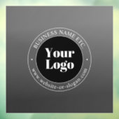 Uw bedrijfslogo of ontwerp & bewerkbare tekst raamsticker (Vel 3)