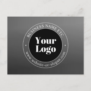 Uw bedrijfslogo of ontwerp en bewerkbare tekst briefkaart