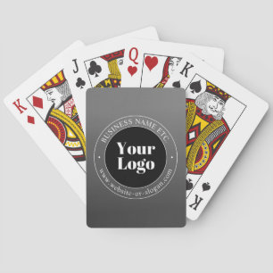 Uw bedrijfslogo of ontwerp en bewerkbare tekst pokerkaarten