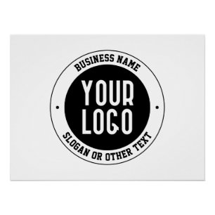 Uw bedrijfslogo of ontwerp Vet bewerkbare tekst Perfect Poster