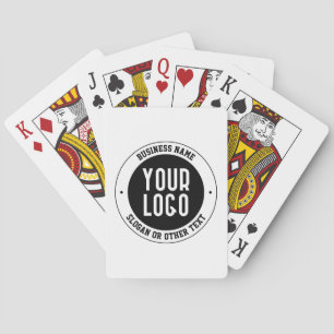 Uw bedrijfslogo of ontwerp Vet bewerkbare tekst Pokerkaarten