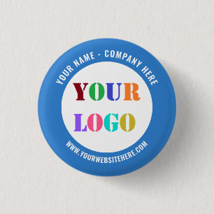 Uw bedrijfslogo op een gebrandmerkte promotieknop ronde button 3,2 cm