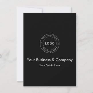 Uw bedrijfslogo op zwart aangepast save the date