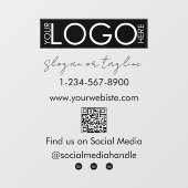 Uw bedrijfslogo Storefront QR-code sociale media Raamsticker (Vel)