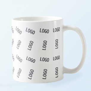 Uw bedrijfslogo Uniek logo-patroonontwerp Koffiemok