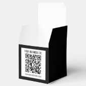 Uw bedrijfsnaam & bewerkbare QR-code Bedankdoosjes (Geopend)