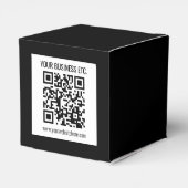 Uw bedrijfsnaam & bewerkbare QR-code Bedankdoosjes (Achterkant)