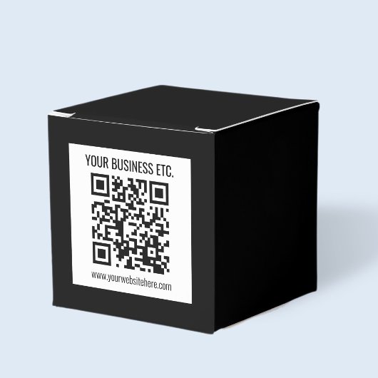 Uw bedrijfsnaam & bewerkbare QR-code Bedankdoosjes