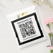 Uw bedrijfsnaam & bewerkbare QR-code Bedankzakje (Gezegeld)
