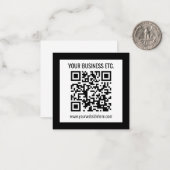 Uw bedrijfsnaam & bewerkbare QR-code Notitiekaartje (Voorkant / Achterkant in situ)