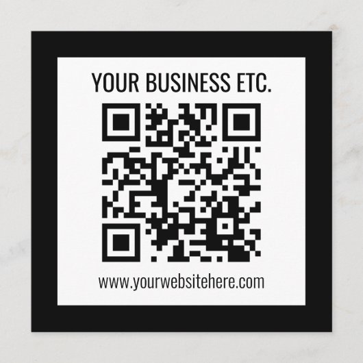 Uw bedrijfsnaam & bewerkbare QR-code Programma (Voorkant)