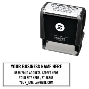 Uw bedrijfsnaam E-mailadres stempel voorbeeld