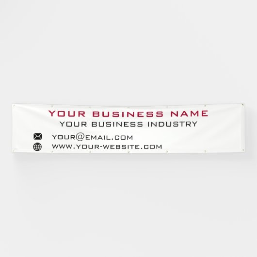 Uw bedrijfsnaam Info Bedrijf Promotiebanner Spandoek (Horizontaal)