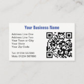 Uw bedrijfsnaam op een Van Plus QR-code Visitekaartje (Voorkant)