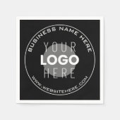 Uw bedrijfsnaam, website + geüploade Afbeelding Servet (Voorkant)