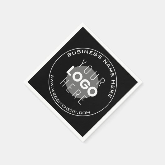 Uw bedrijfsnaam, website + geüploade Afbeelding Servet (Hoek)