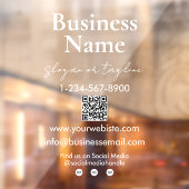 Uw bedrijfsnaam Winkelpui QR-code contactgegevens Raamsticker (Vel 2)