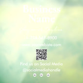 Uw bedrijfsnaam Winkelpui QR-code sociale media Raamsticker (Vel 3)