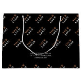 Uw bedrijfspatroon en optionele aangepaste tekst groot cadeauzakje (Voorkant)