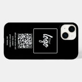 Uw BedrijfsQR Code en Tekst van de Logo Case-Mate iPhone Case (Achterkant (horizontaal))