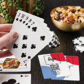 Uw BedrijfsQR Code en Tekst van de Logo Pokerkaarten (Insitu)