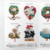 Uw bericht 12 dagen kerstfeestdag drieluik wenskaart (Binnenzijde eerst)