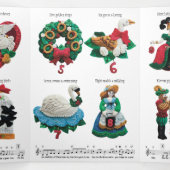 Uw bericht 12 dagen kerstfeestdag drieluik wenskaart (Binnenkant midden)