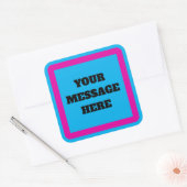 UW BERICHT, bewerk tekst, Teken Vierkante Sticker (Envelop)