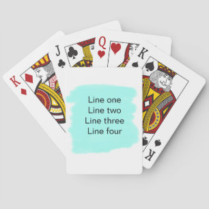 Uw bericht hier voeg tekstnaam monogram groen toe pokerkaarten