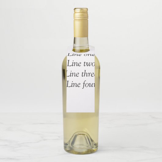 Uw bericht hier voegt de naam monogram afbeelding  flessenhanger (Op fles)