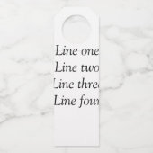 Uw bericht hier voegt de naam monogram afbeelding  flessenhanger (Voorkant)