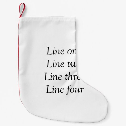 Uw bericht hier voegt de naam monogram afbeelding kleine kerstsok (Voorkant)