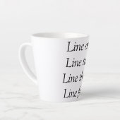 Uw bericht hier voegt de naam monogram afbeelding  latte mok (Linkerhoek)