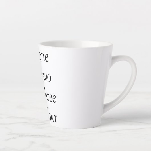 Uw bericht hier voegt de naam monogram afbeelding  latte mok (Rechts)