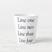 Uw bericht hier voegt de naam monogram afbeelding  latte mok (Voorkant)