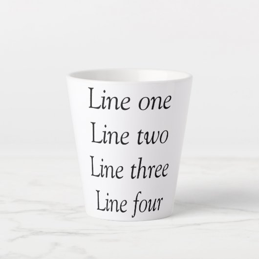 Uw bericht hier voegt de naam monogram afbeelding  latte mok (Voorkant)