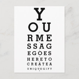 Uw Bericht Opticien Chart Briefkaart